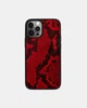 Чохол Kartell із червоної шкіри пітона з дрібними лусочками для iPhone 12 Pro - зображення 1