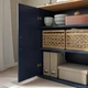 Книжкова шафа IKEA SKRUVBY 130х140 см чорно-синя (494.946.46) - изображение 5