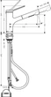 Смеситель-кран кухонный HANSGROHE Zesis матовый черный 74803670 с выдвижным изливом 2 режима - изображение 2
