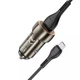 Адаптер автомобильный Hoco Micro USB Cable Blue shield single port Car charger Z46 1USB, 18W/3A, QC| grey - изображение 3