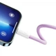 Кабель для айфону BASEUS Dynamic Series Fast Charging Data Cable Швидка зарядка Type-C to Lightning 2m, 20W Purple (CALD000105) - зображення 6