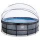 Бассейн каркасный Exit Toys EXIT 450 х 122 см/15233 л Серый камень круглый с куполом + насос 80 Вт - изображение 4