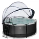 Бассейн каркасный Exit Toys EXIT 360 х 122 см/10126 л Черный кожа круглый с куполом + насос 70 Вт - изображение 1