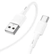 Кабель HOCO X83 USB для Type-C 3A, 1m, PVC, PVC connectors, White - изображение 3