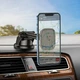 Тримач для мобільного HOCO CA116 Blue Shark center console magnetic car holder Black Metal Gray (6931474777874) - изображение 6