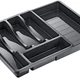 Лоток для столовых приборов Boxup FT-054 Раздвижной Черно-серый 33.6 х 29.5/52 см (8681944170442) - изображение 4