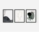 Модульна картина 3в1, Штрихове мистецтво сучасне обличчя Printedwall, 43 х 99 см (0068) - изображение 2