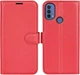 Чехол IETP для Motorola Moto E20 / E40 книжка кожа PU с визитницей красный - изображение 6
