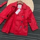 Куртка IMCCE Kids для девочки (Экокожа) 116 см Красная 18135 - изображение 3