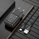 Мережевий зарядний пристрій Hoco C96A single port charger set(iP) Black (6931474765987) - зображення 4