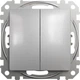 2-клавишный переключатель Schneider Electric Sedna Design Алюминий (SDD113108) - изображение 3