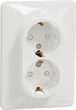 Двойная розетка 2P + E с заземляющим контактом Schneider Electric Sedna Design Белый (SDD311221) - изображение 1
