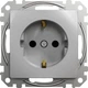 Розетка с заземлением и со шторками Schneider Electric Sedna Design Алюминий (SDD113022) - изображение 3