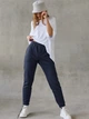Брюки спортивные женские теплые на флисе на резинке с манжетами Seventeen L-XL Серые 1977.5108 - изображение 2