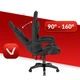 Компьютерное геймерское кресло Hell's Chair Rainbow Black ткань - изображение 8
