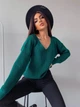 Fashions • Светр жіночий з вирізом Лаура Fashions 44-50 пляшка (217/а-нс) - зображення 8