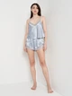 Пижама (майка + шорты) женская Trendyol THMSS22PT0269 40 Blue (8683047138152) - изображение 4