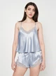 Пижама (майка + шорты) женская Trendyol THMSS22PT0269 40 Blue (8683047138152) - изображение 1