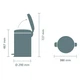 Бак для мусора Brabantia NewIcon Pedal Bin 20 л (114106) - изображение 6