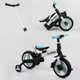 Велосипед-трансформер для дитини від 2 до 4 років Best Trike колеса PU 10'', батьківська ручка, знімні педалі 56659 - зображення 3
