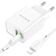 Сетевое зарядное устройство Borofone BA69A 1USB/1Type-C, QC/PD, 20W, 3A адаптер с Lightning кабелем - изображение 2