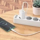 Сетевое зарядное устройство Borofone BN9 Reacher 2Type-C, QC/PD, 35W, 3A адаптер с Type-C кабелем 1m Белый - изображение 6