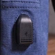 Сумка з USB кабелем через плече із щільного текстилю 21224 Vintage Синя - зображення 4