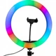 Кольцевая LED лампа 26 см, световое кольцо для селфи RGB - изображение 4