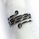 Набір кілець для серветок YourHouse Twist Black (4 шт.) T13668 - зображення 1