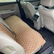 Накидка задня для авто з АЛЬКАНТАРИ Lux (штучної замші), великий ромб, Світло-коричневий з подвійним бежевим рядком - зображення 2