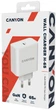 Зарядний пристрій Canyon H-65 GaN PD 65W QC 3.0 White (CND-CHA65W01) - зображення 5