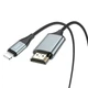 Кабель Hoco UA15 Lightning to HDMI (2 метра, 1080p HD, нейлоновая оплетка) - Серый - изображение 3