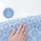Коврик круглый силиконовый антискользящий для ванны и душа Bathlux 55*55 см Голубой - изображение 5