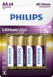 Батарейка Philips Lithium Ultra літієва AA блістер, 4 шт - зображення 2