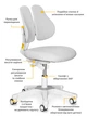 Детское кресло Evo-kids Mio Lite Y-208 обивка серая однотонная Y-208 G - изображение 2