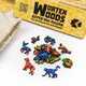 Деревянный фигурный пазл Попугай от WortexPuzzle 24x37 см 162 шт - изображение 6