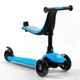 Самокат триколісний Best Scooter PL-422 PU колеса зі світлом, сидіння, батьківська ручка, Блакитний - зображення 4
