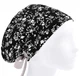 Медицинская шапочка женская HeadwearUniverse универсальная принт Цветы на чёрном - изображение 1