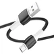 Кабель Borofone BX84 USB - MicroUSB Чорно-Білий 2,4A - зображення 3