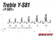Крючок-тройник Decoy Y-S81 1/0, 4 шт / уп - изображение 2