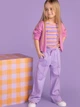Детская кофта для девочки Coccodrillo Retro Picnic Kids WC3172201RPK-007 104 см Фиолетовый/Розовый (5904986036389) - изображение 6