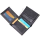 Небольшой кошелек без застежки из натуральной зернистой кожи KARYA Men's Wallet 21364 Черный - изображение 5