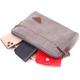 Мужская вместительная барсетка из текстиля 21259 Vintage Men's Wallet Серый - изображение 6