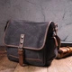 Горизонтальная мужская сумка с клапаном на магнит Vintage 21247 из текстиля 17х24х13 см Черный - изображение 8