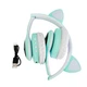 Беспроводные наушники с ушками Cat ear headphones VZV-23M, накладные детские наушники блютуз Бирюзовые - изображение 2