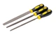 Напильники по металу MASTERTOOL 200 мм набір 3 шт плоский/круглий/тригранний 06-0210 - зображення 1