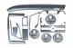 Накладки на панель (большой комплект) Черный рояль для Chevrolet Aveo T250 2005-2011 гг - изображение 1