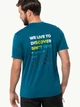 Футболка спортивна довга чоловіча Jack Wolfskin Hiking S/S T M 1808762-1278 M Синя (4064993701326) - зображення 2