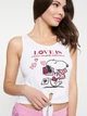 Пижама (майка + шорты) женская хлопковая Disney Snoopy WE3611 L Белая (3609086546258) - изображение 6