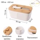 Масленка с ножом, керамическая, белая с бамбуковой крышкой 650мл Ari&Ana - изображение 3